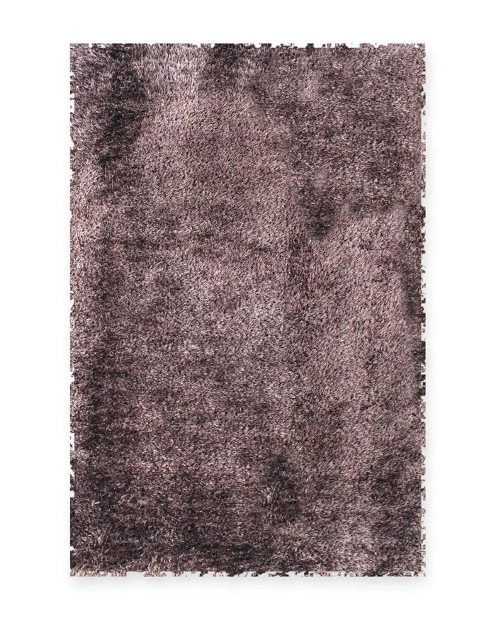 Feather Taupe Grey Silky Shaggy Rug