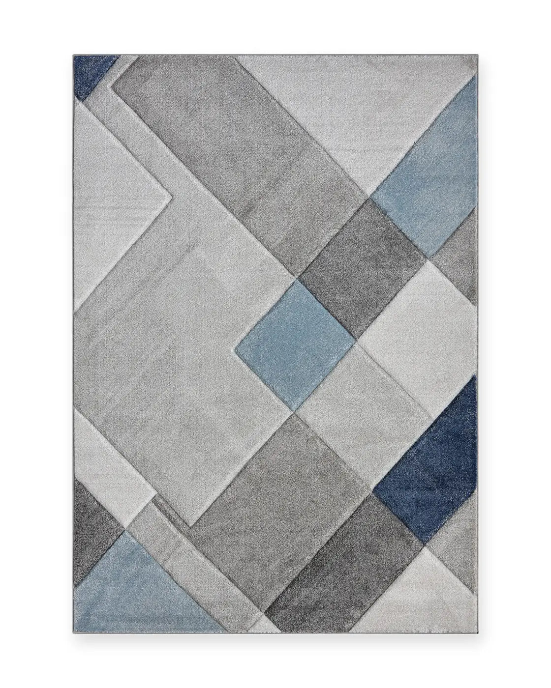 Fjord Blue Geometric Rug