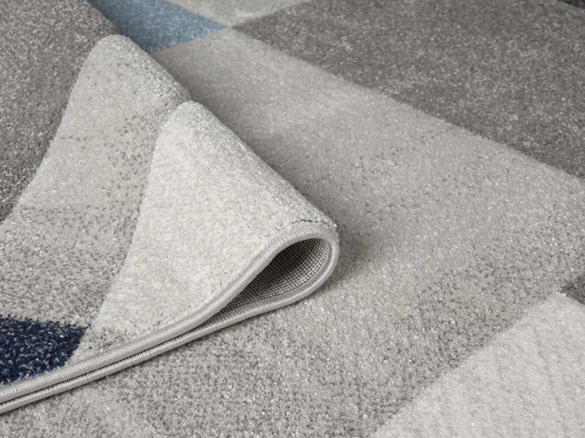 Fjord Blue Geometric Rug