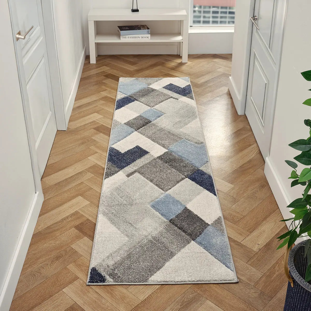 Fjord Blue Geometric Rug
