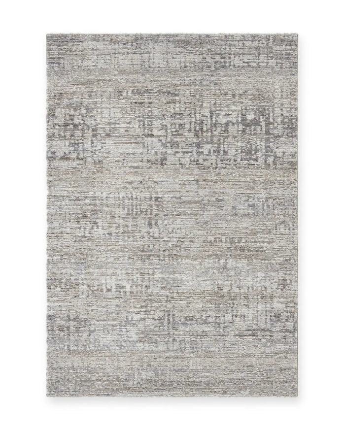 Flax Grey Striated Neutral Rug