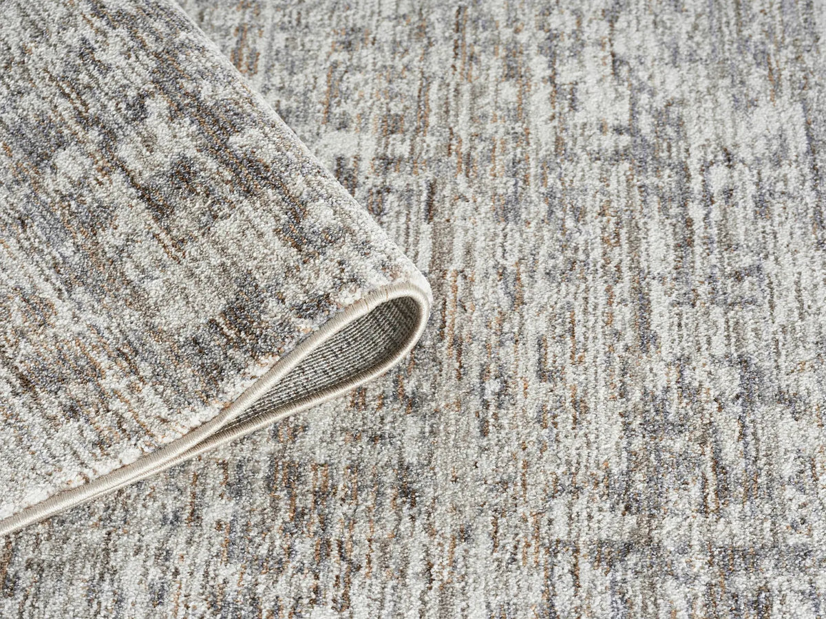 Flax Grey Striated Neutral Rug