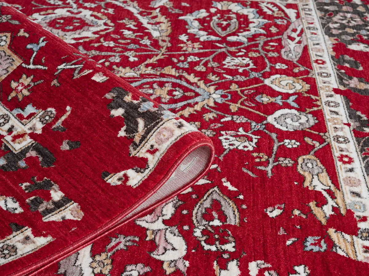 Florence Red Distressed Persian-Style Rug