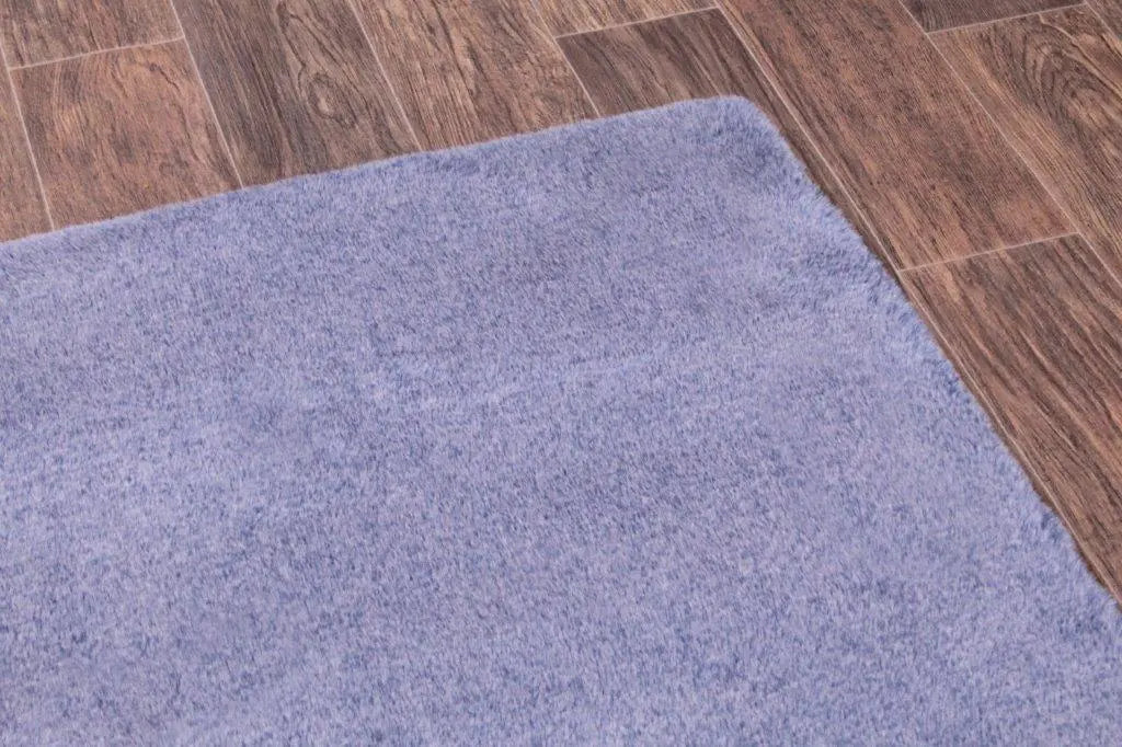 Frost Periwinkle Blue Tipped Faux Fur Rug