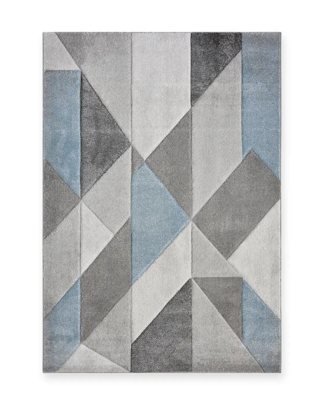 Glacier Powder Blue Geometric Rug