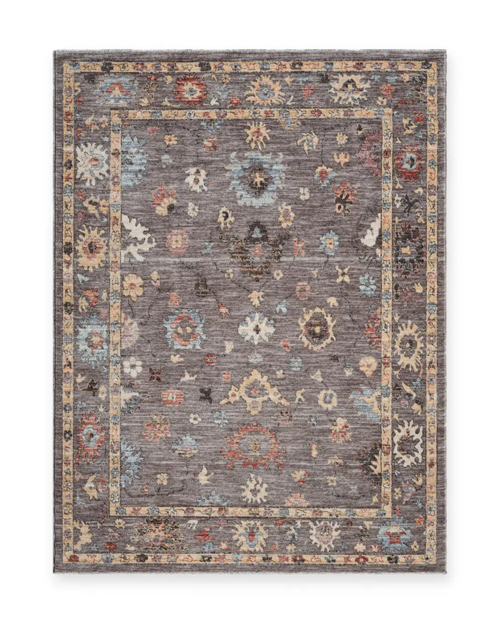 Harriet Grey Vintage Floral Rug