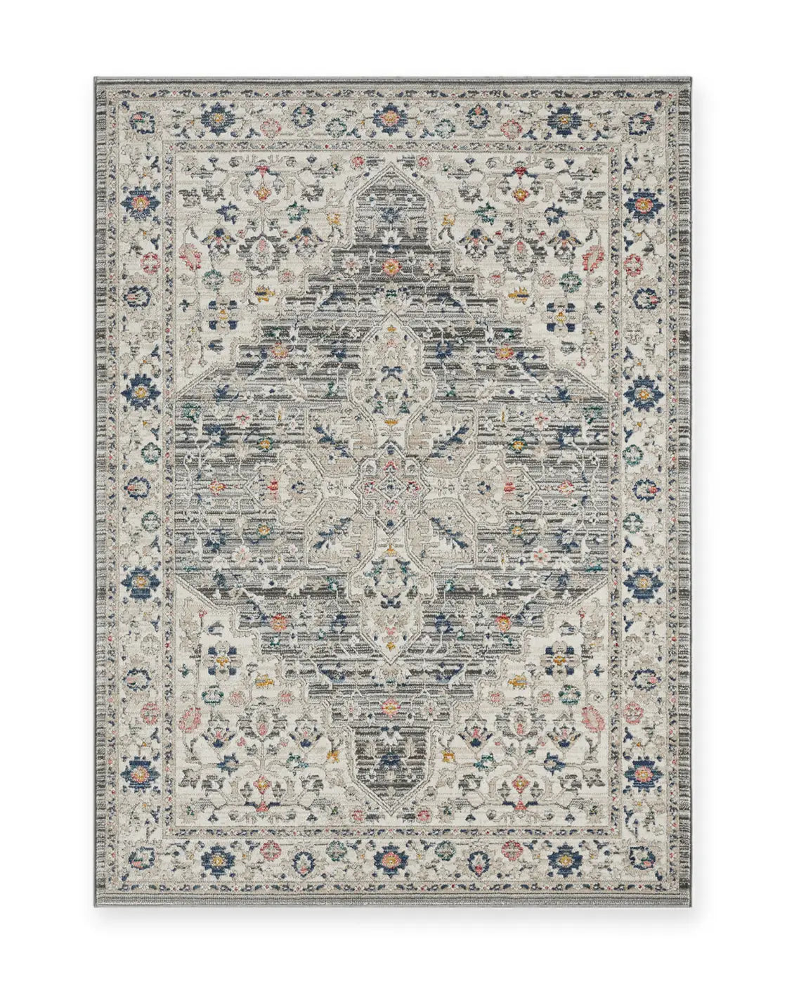 Hawthorn Grey Vintage Medallion Rug