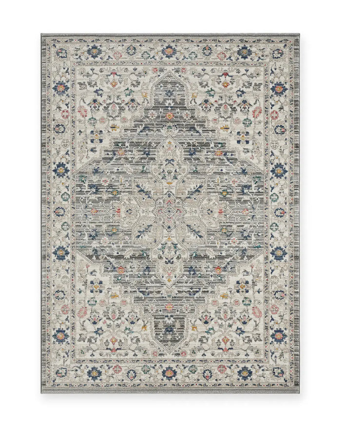 Hawthorn Grey Vintage Medallion Rug