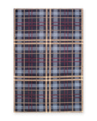 Highland Blue Tartan Check Rug