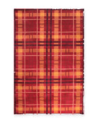 Highland Red Tartan Check Rug