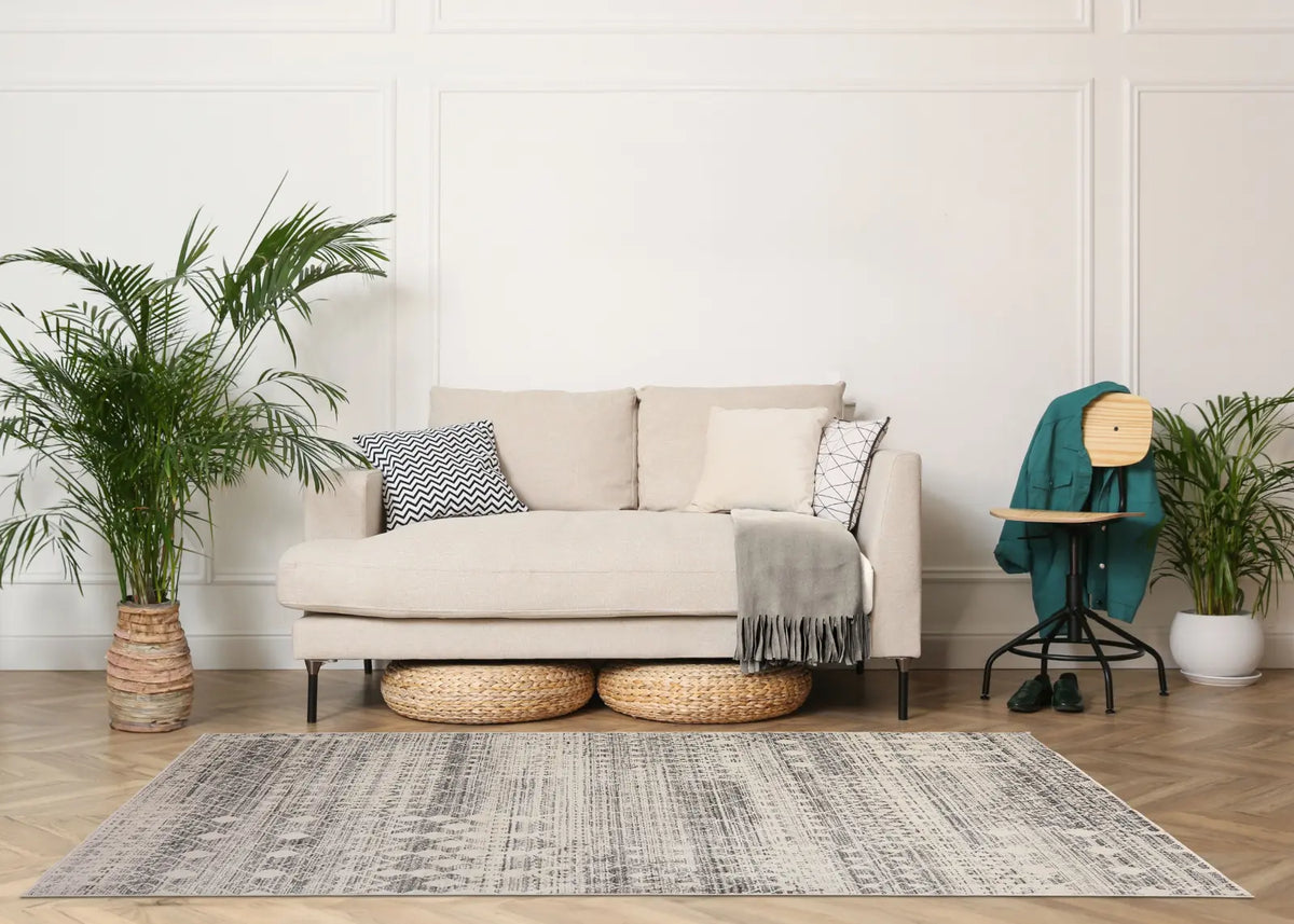Holly Grey Vintage Tribal Rug