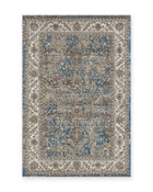 Hungerford Blue Distressed Floral Rug