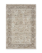Hungerford Brown Distressed Floral Rug