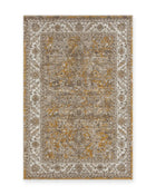 Hungerford Mustard Distressed Floral Rug