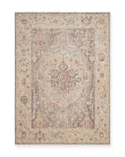 Imogen Beige & Light Blue Vintage Medallion Rug