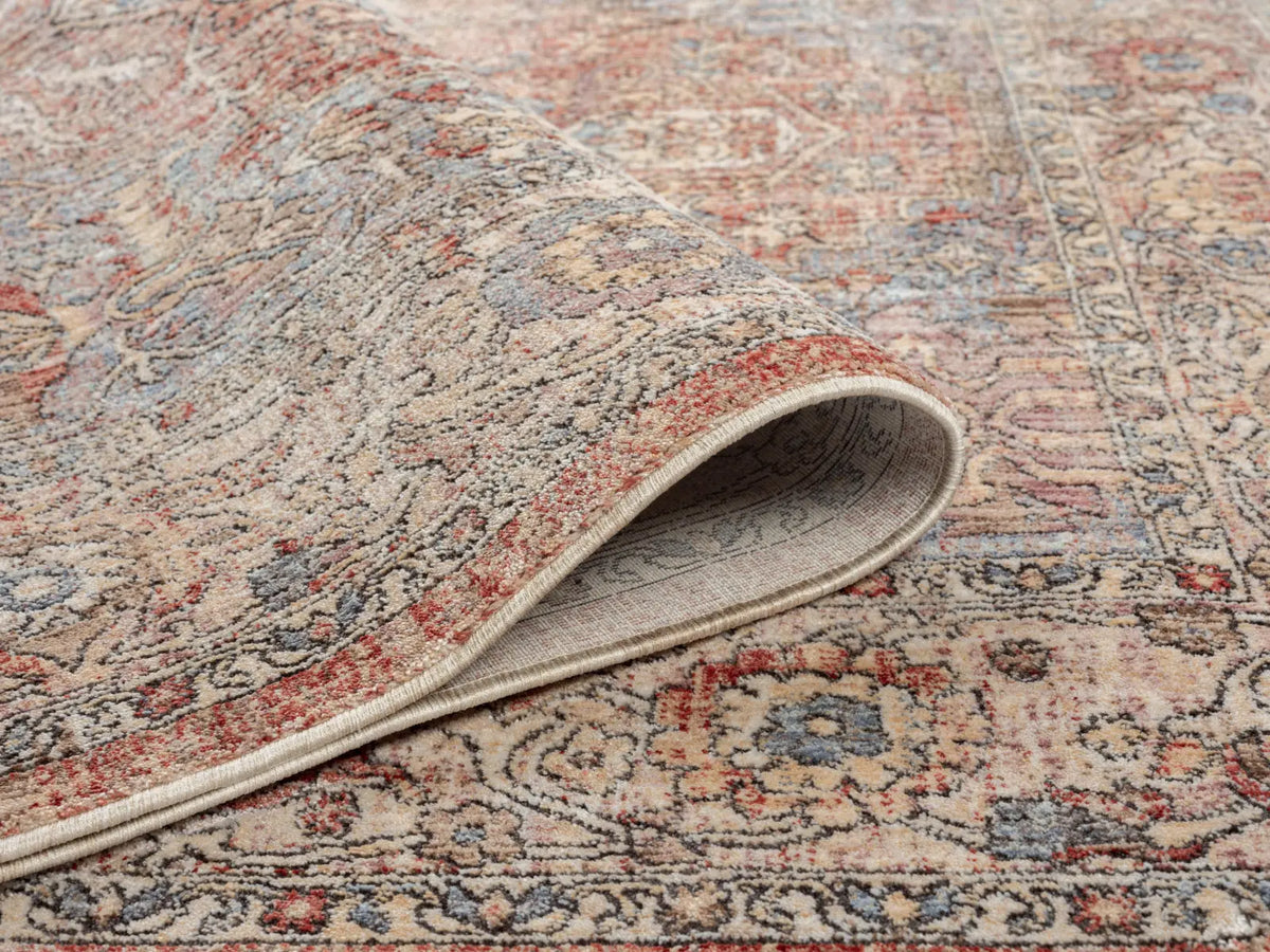 Imogen Grey & Rose Vintage Medallion Rug