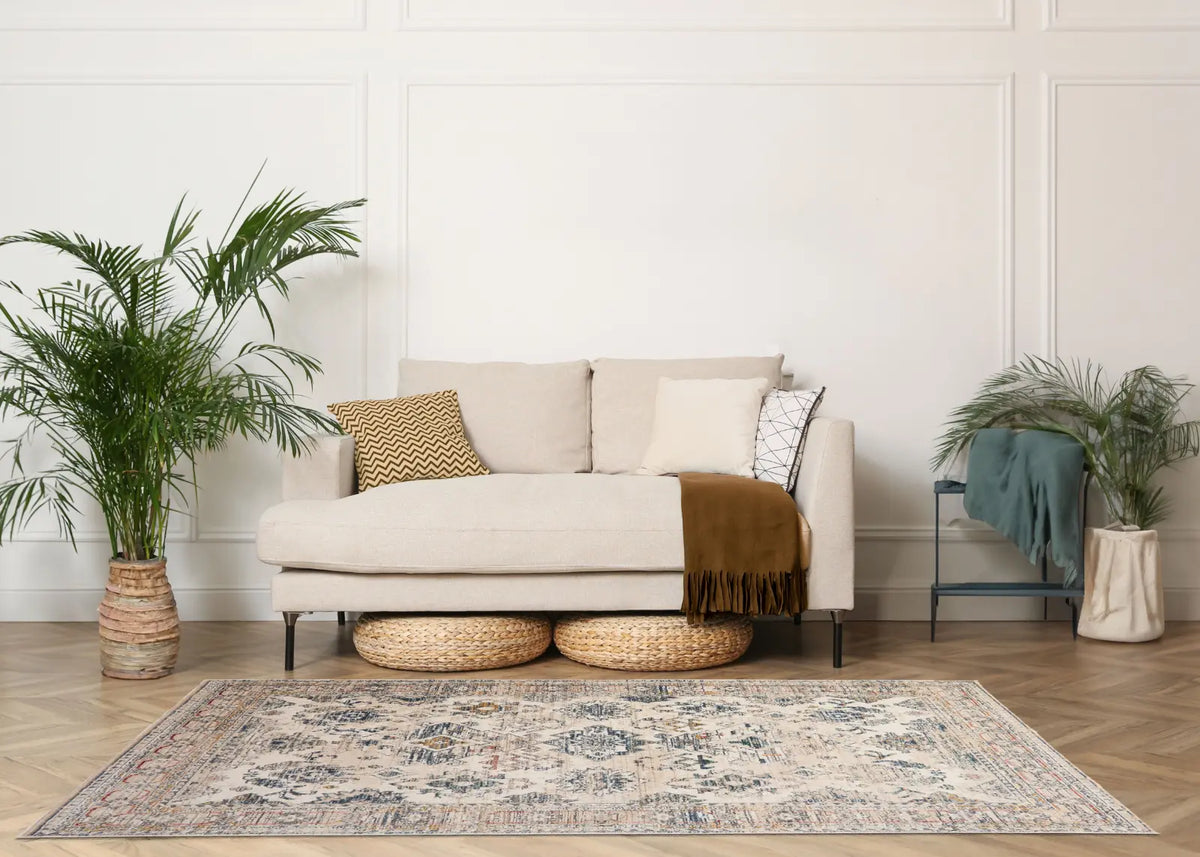 Ivy Cream Vintage Tribal Rug