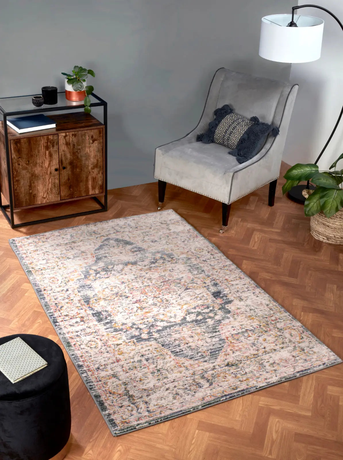 Larch Blue Washed Persian-Style Rug