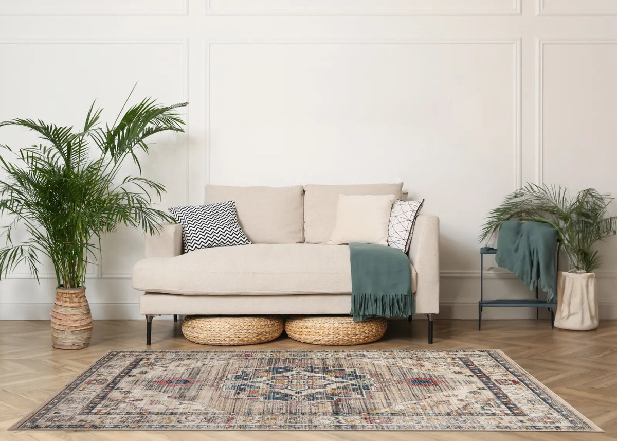 Laurel Grey Vintage Medallion Rug