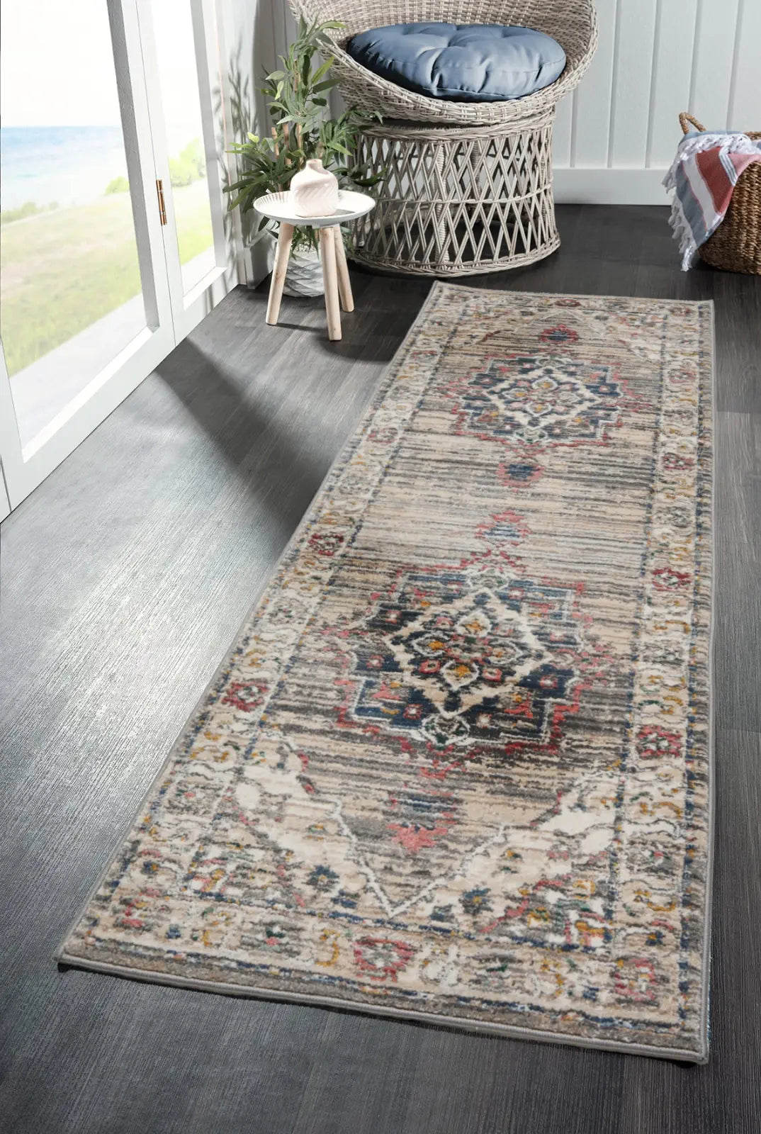 Laurel Grey Vintage Medallion Rug