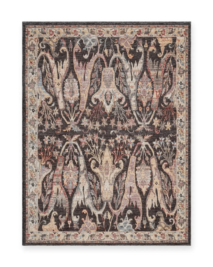 Lavinia Charcoal & Cream Vintage Persian-Style Rug