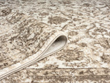 Lewes Cream & Beige Distressed Medallion Rug