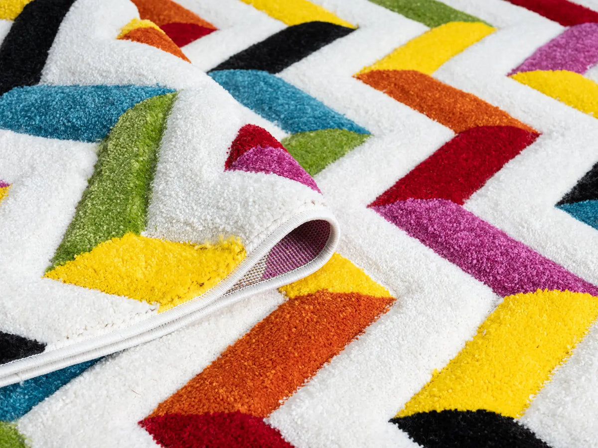Lorikeet Rainbow Chevron Rug