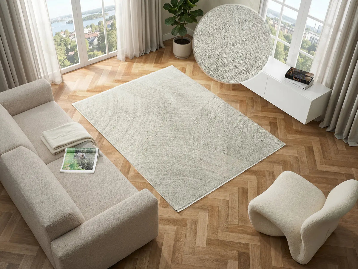 Lowndes Beige & Sage Textured Abstract Rug