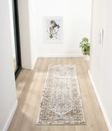 Ludlow Cream Distressed Medallion Rug