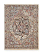 Matilda Charcoal & Rose Vintage Medallion Rug