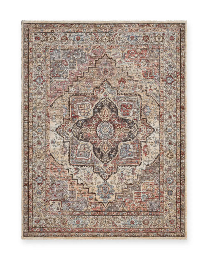 Matilda Charcoal & Rose Vintage Medallion Rug