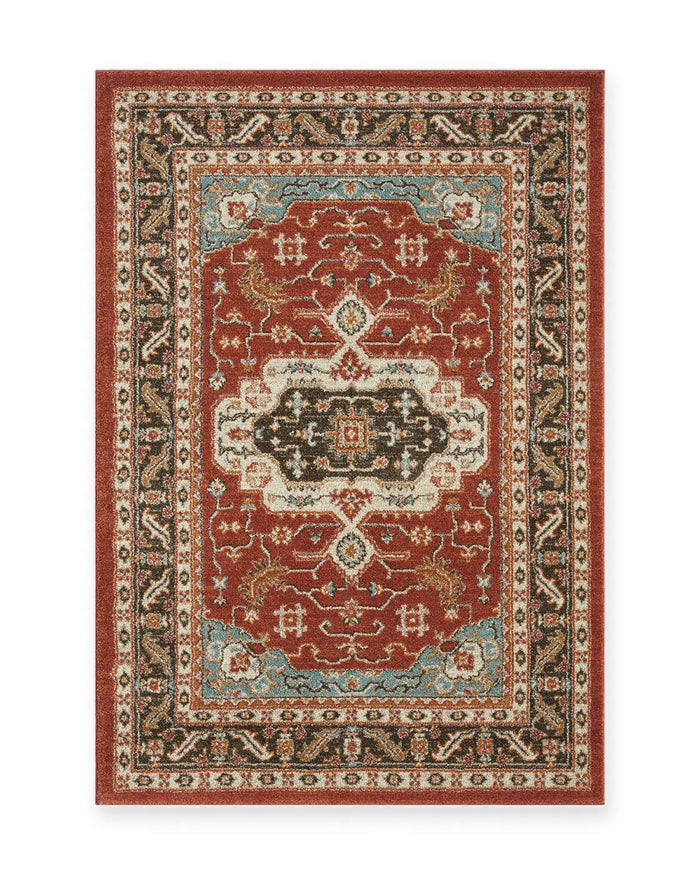Matlock Red Traditional Medallion Rug