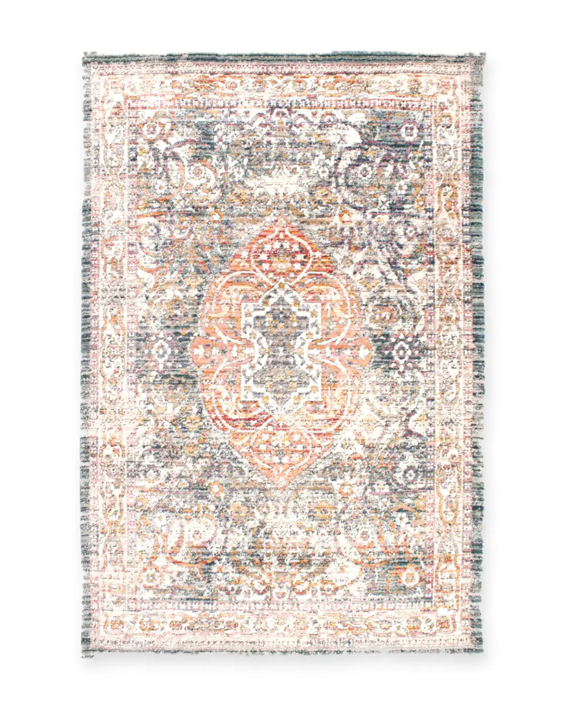 Meadow Green Washed Persian-Style Rug