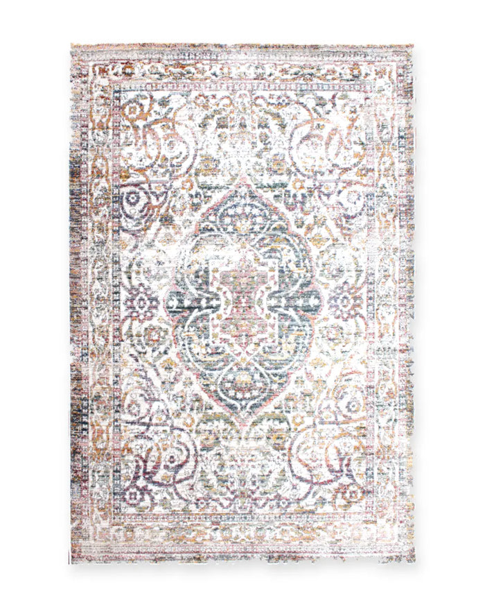 Meadow White & Yellow Washed Persian-Style Rug