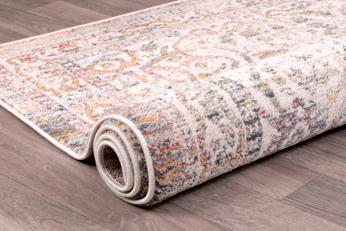 Meadow White & Yellow Washed Persian-Style Rug