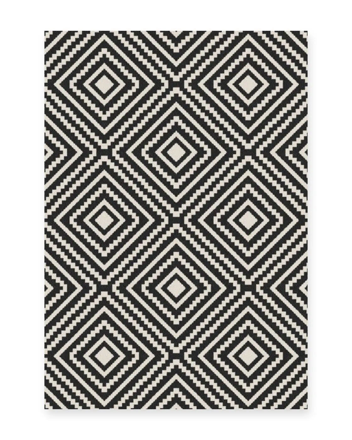 Menorca Black Diamond Outdoor Rug