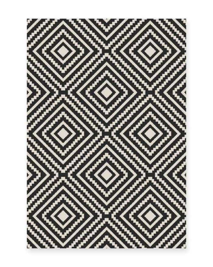 Menorca Black Diamond Outdoor Rug