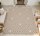Menorca Taupe Diamond Outdoor Rug