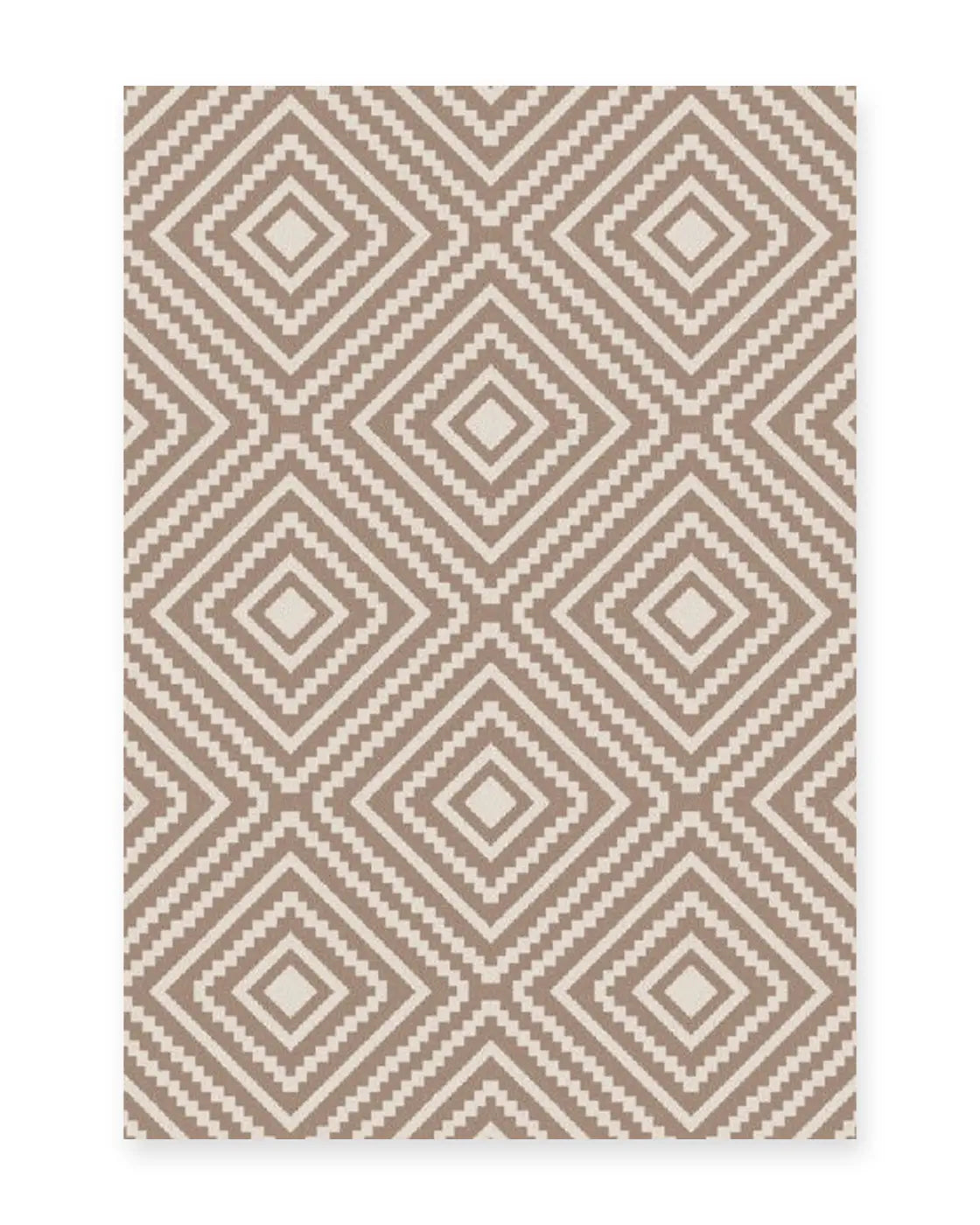 Menorca Taupe Diamond Outdoor Rug
