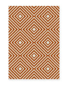 Menorca Terracotta Diamond Outdoor Rug