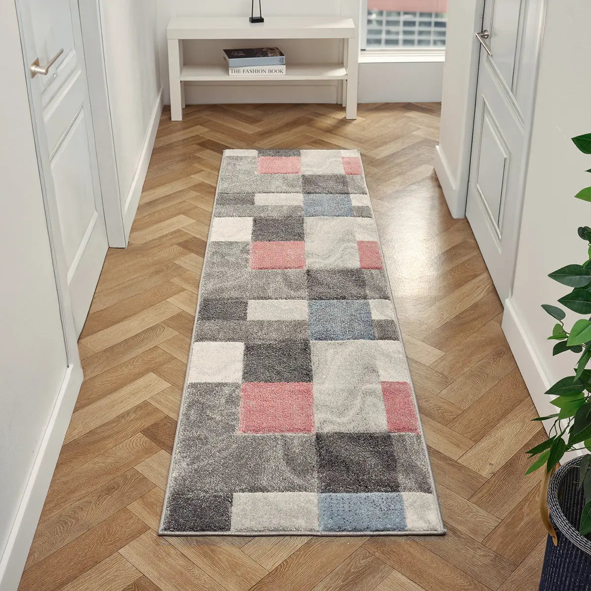 Mosaic Multicolour Patchwork Geometric Rug