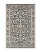 Motcomb Grey Traditional Floral Rug