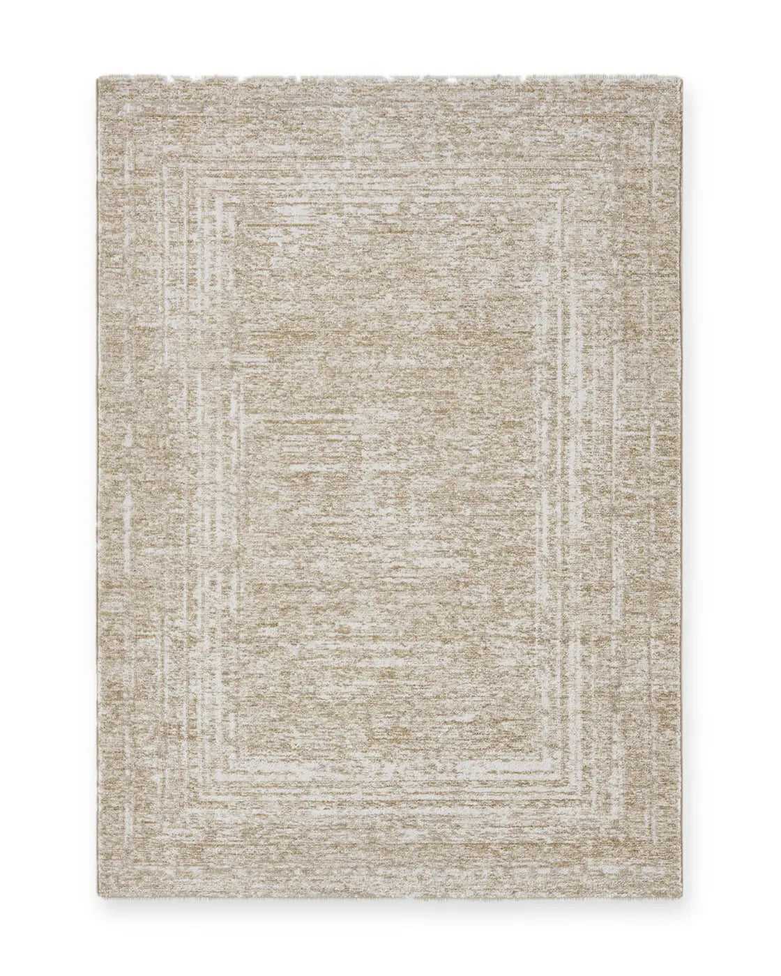 Muslin Cream Plain Textured Neutral Rug