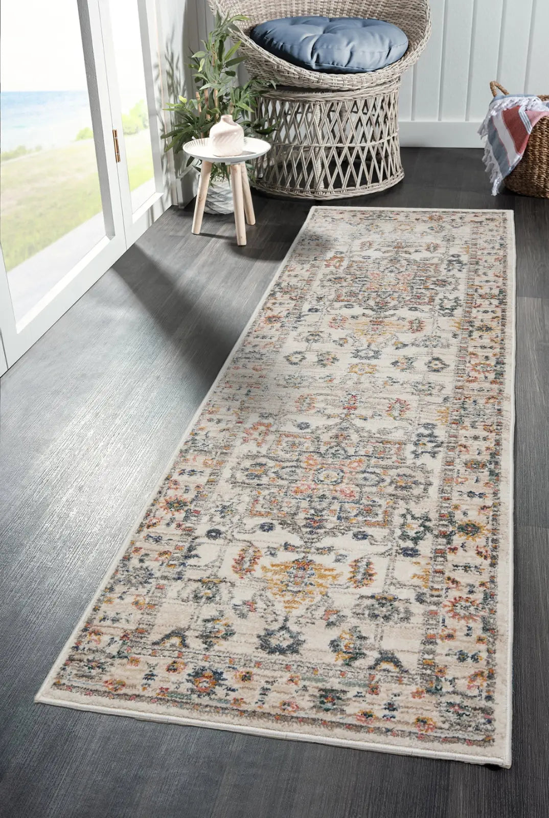 Myrtle Cream Vintage Floral Rug