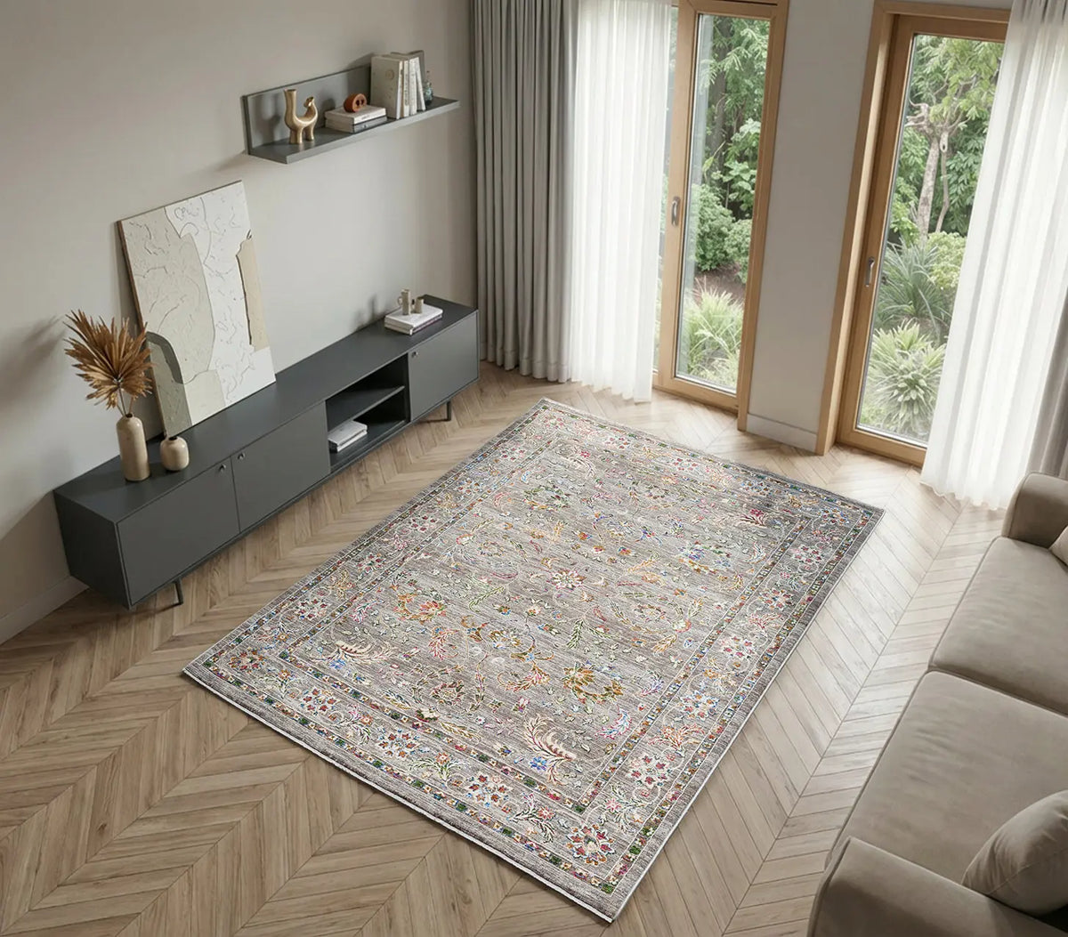 Nutmeg Multicolour Vintage Oriental Rug
