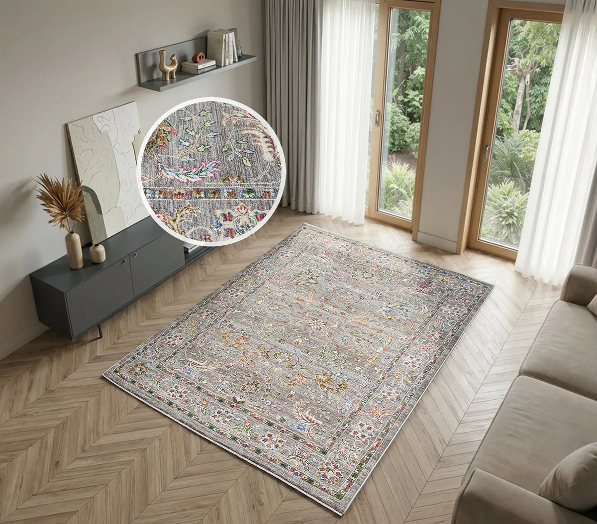 Nutmeg Multicolour Vintage Oriental Rug