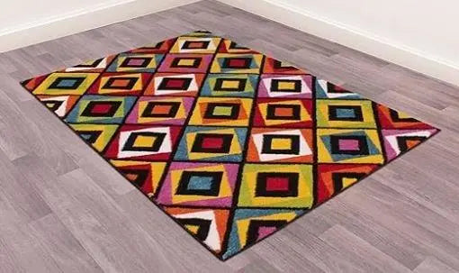 Peacock Rainbow Diamond Rug