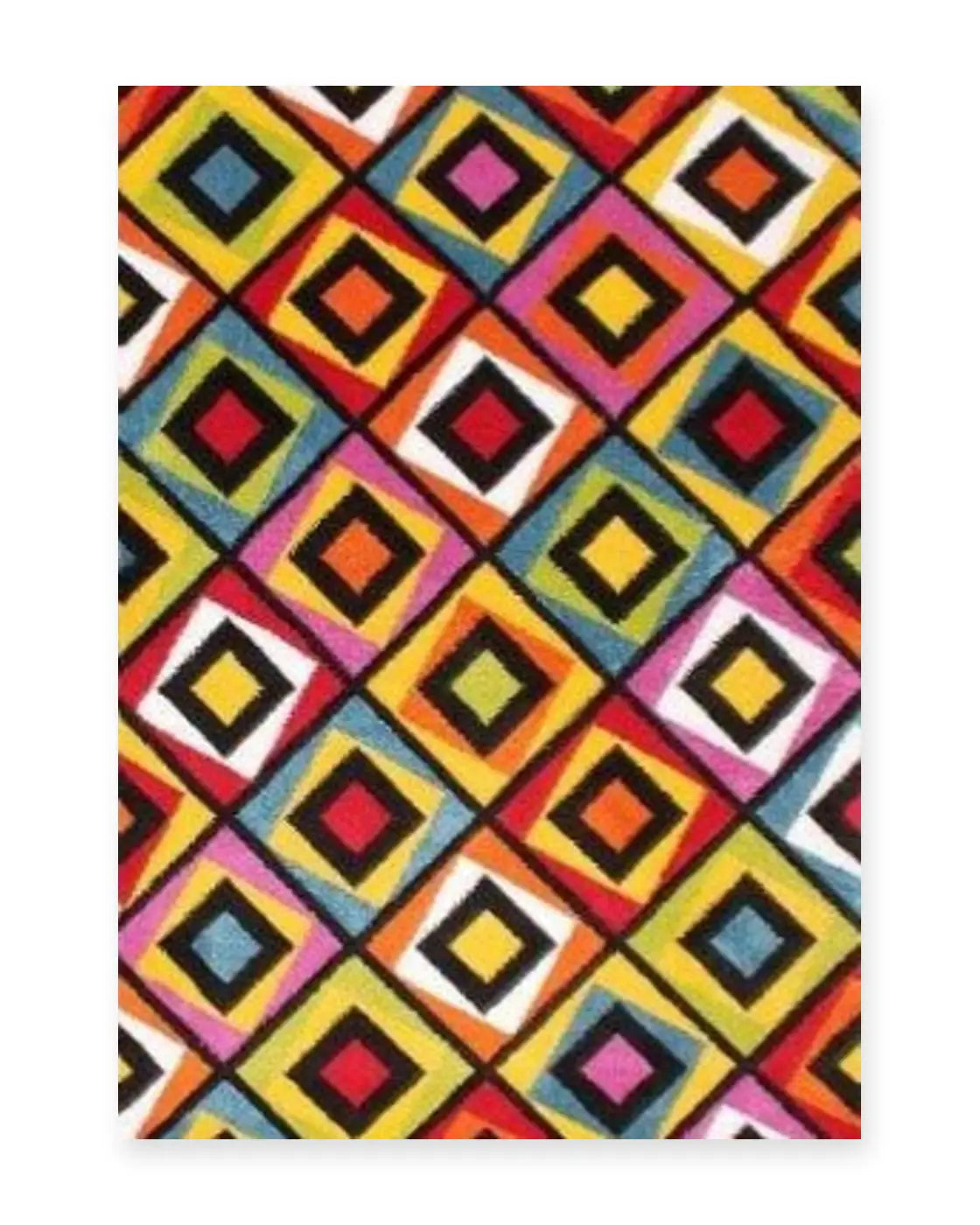Peacock Rainbow Diamond Rug