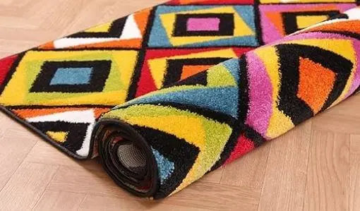 Peacock Rainbow Diamond Rug