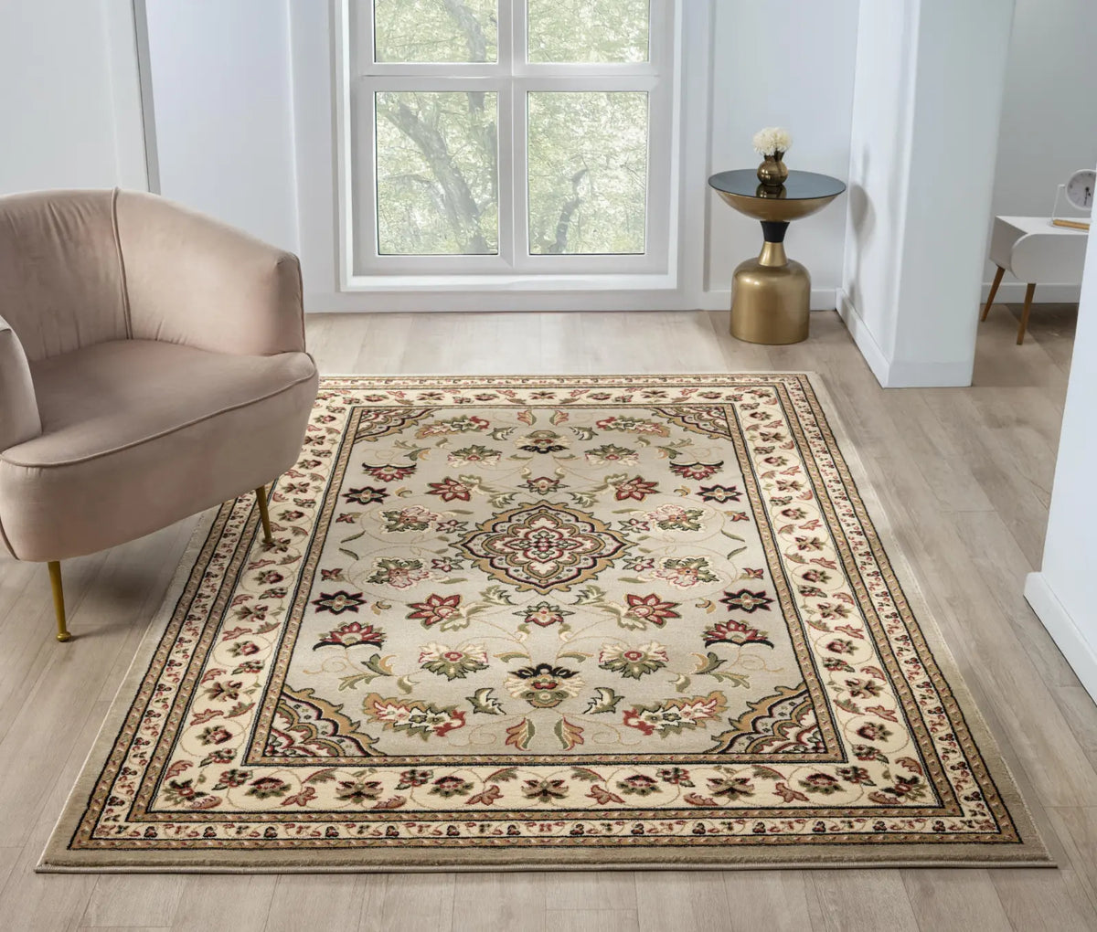 Regent Beige Traditional Persian-Style Rug
